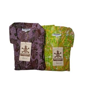Mad Gringo Women's Lot Of 2 Small Hawaiian Shirts NEW WITH TAGS Button Up